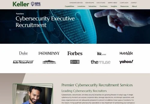 Keller Executive Search website