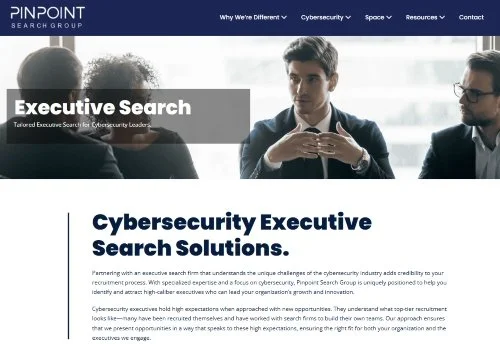 Pinpoint Search Group website