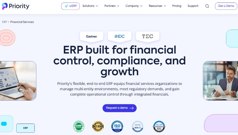 Priority ERP website