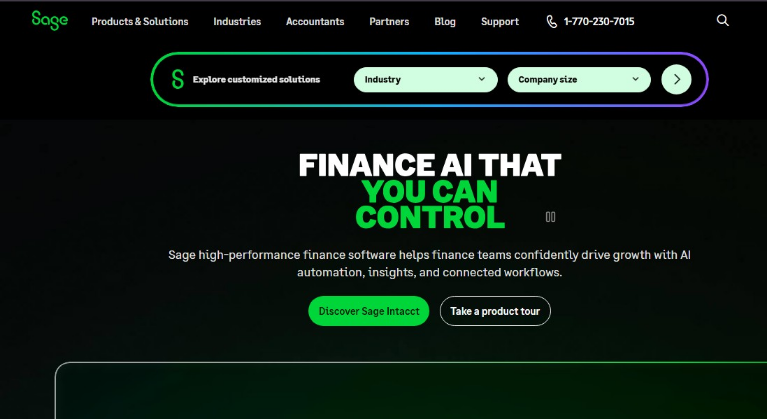 Sage Intacct website