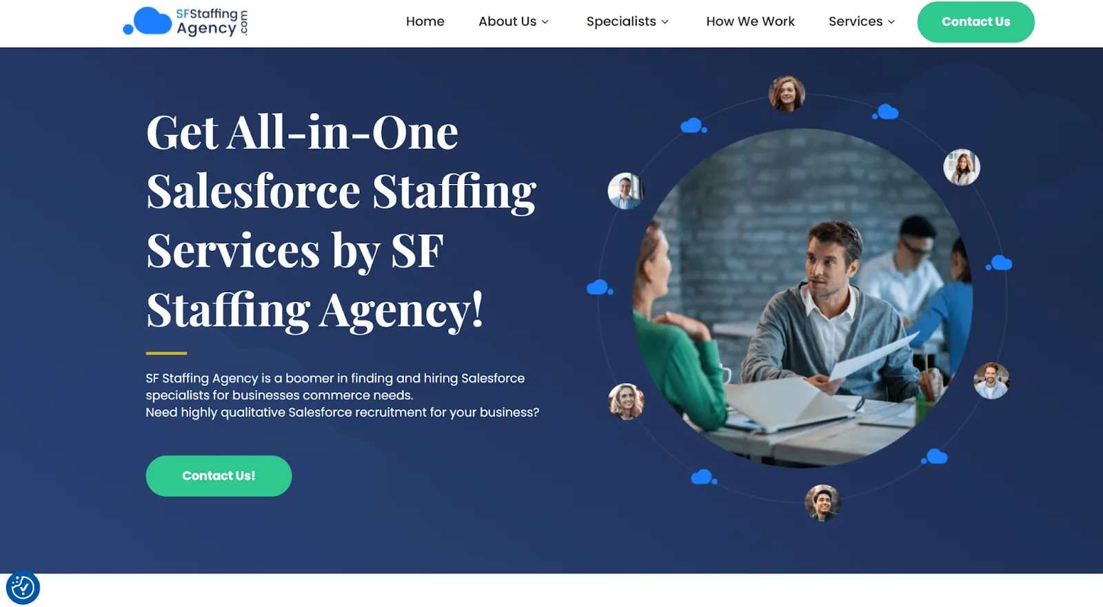 SF Staffing Agency website