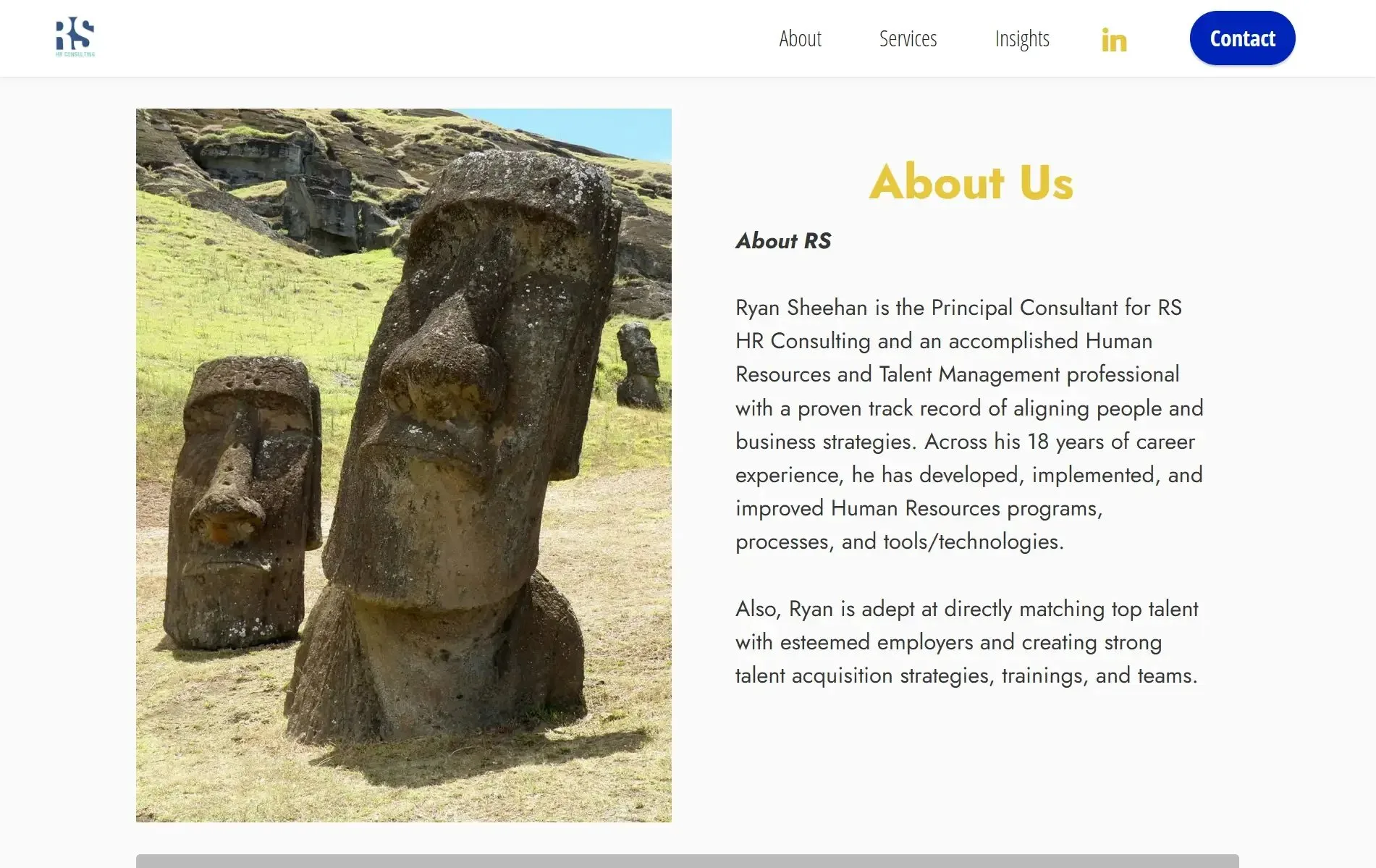 RS HR Consulting website