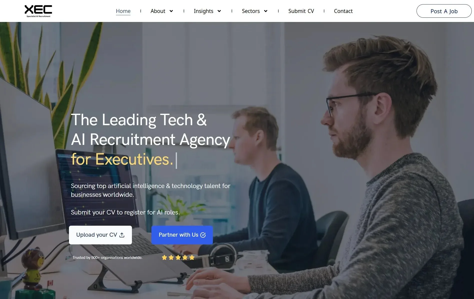 XEC Recruitment website