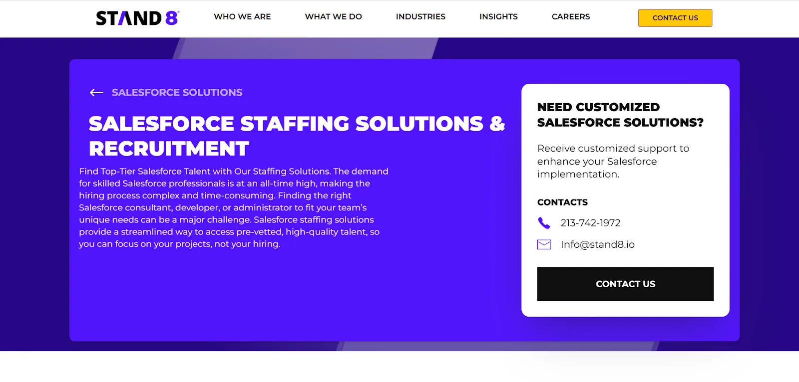 STAND 8 website