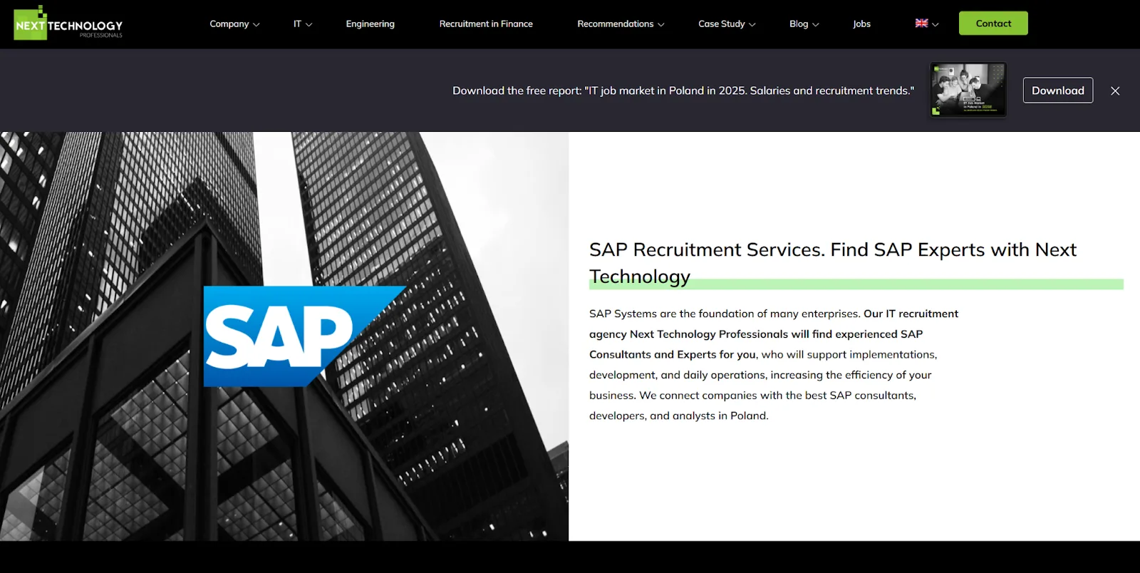 Next Technology Professionals website