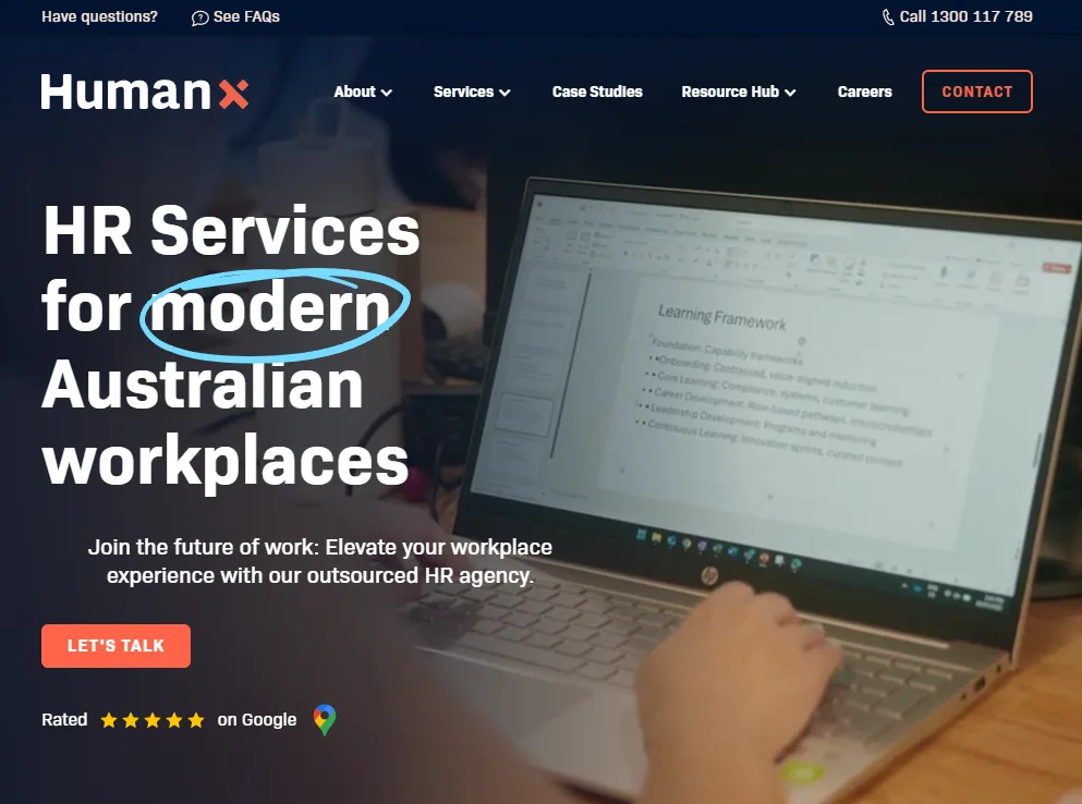 HumanX HR website
