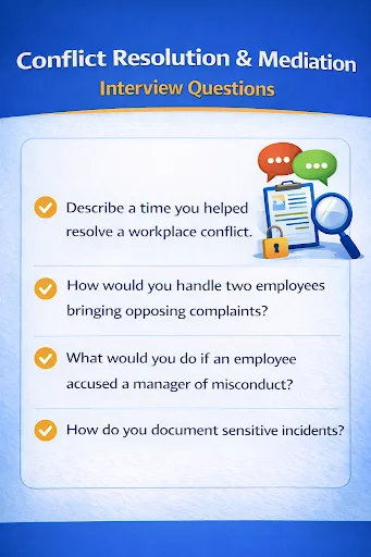 Conflict resolution and mediation interview questions