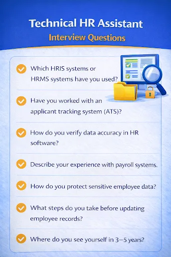 Technical HR assistant interview questions