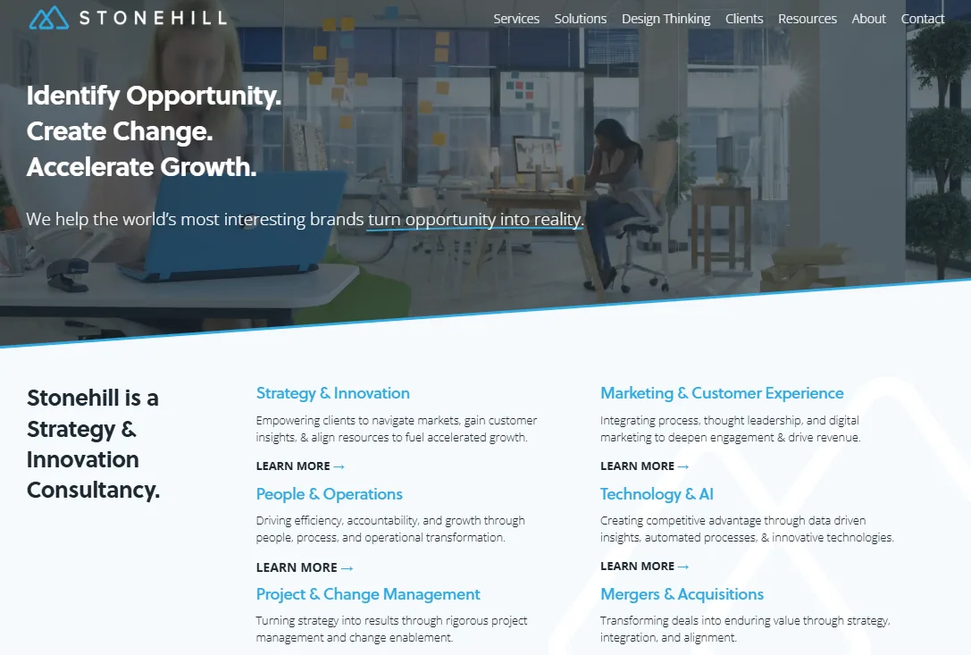 Stonehill Innovation website