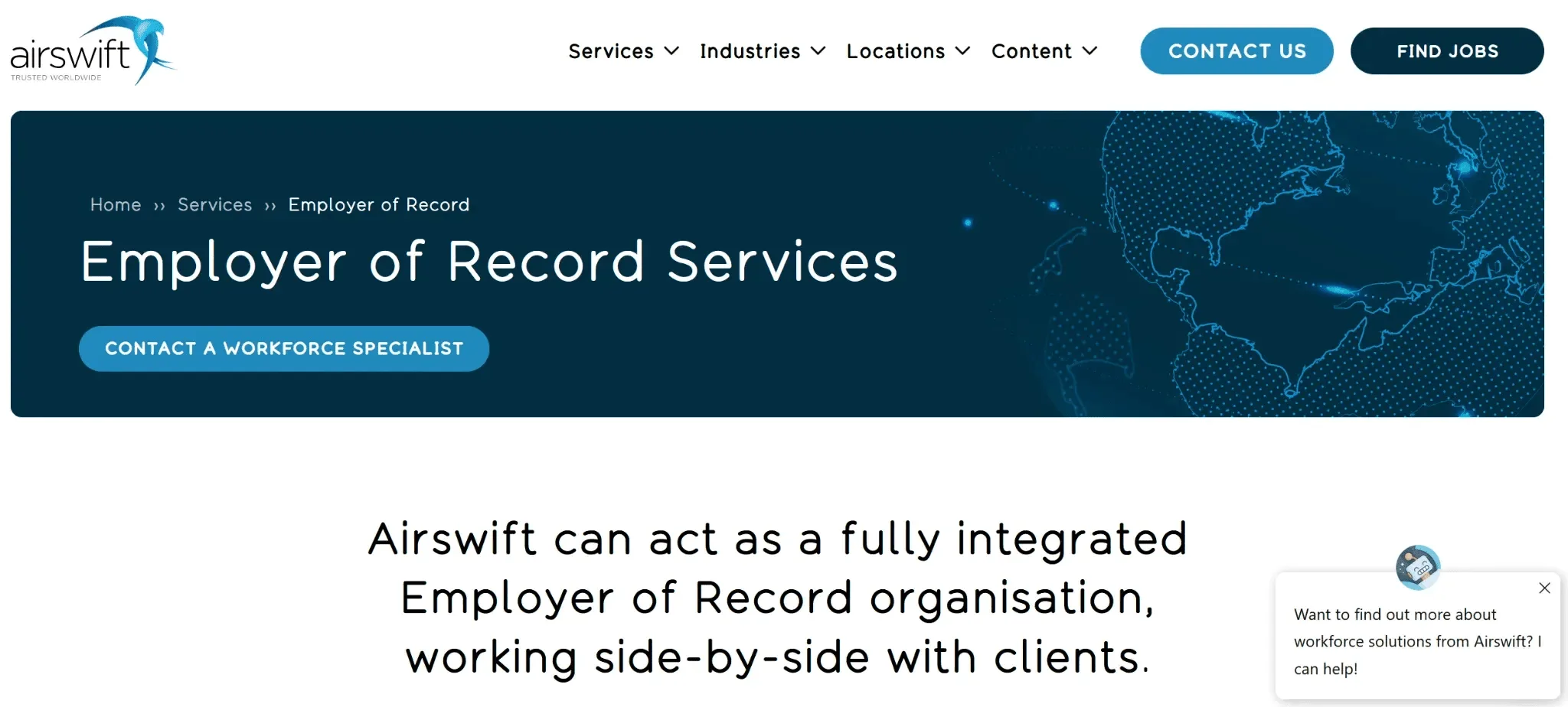 Airswift website