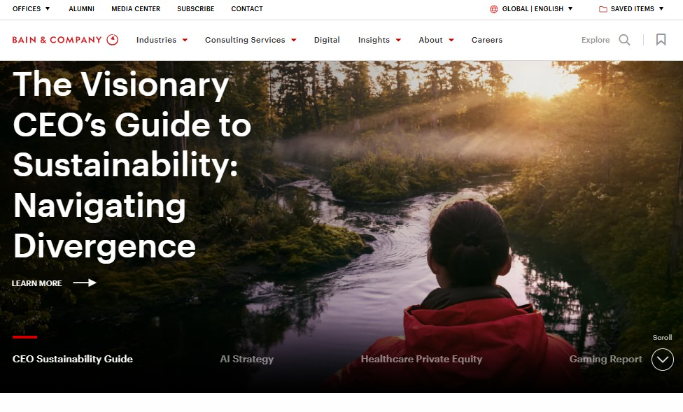 Bain & Company website