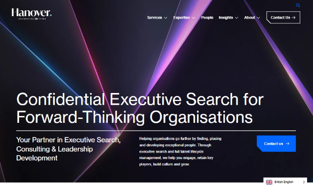 Hanover Search website
