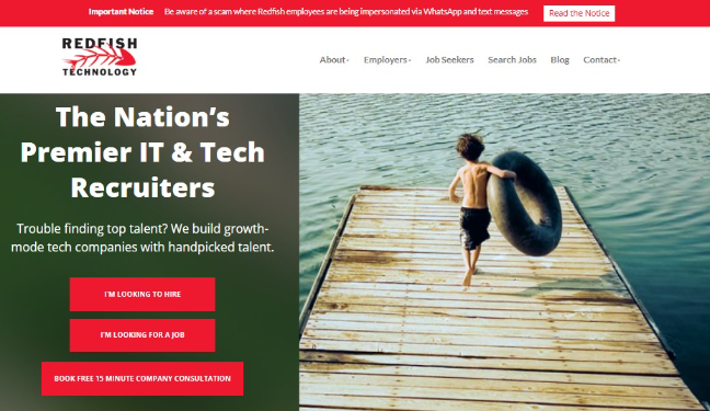 Redfish Technology website
