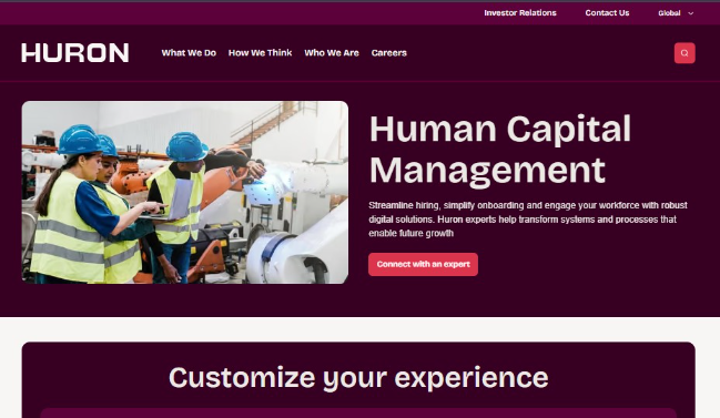 Huron Consulting Group website