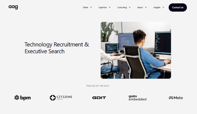 AAG Technology Recruitment & Executive Search website
