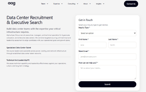 Alpha Apex Group Data Center Recruitment