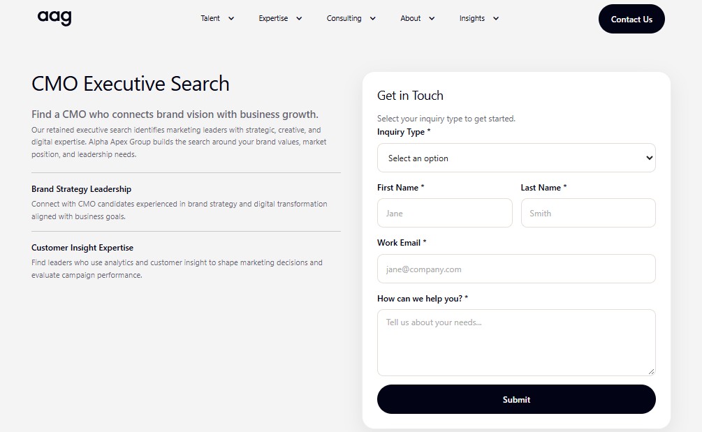 Alpha Apex Group delivers faster CMO executive search with proven results.