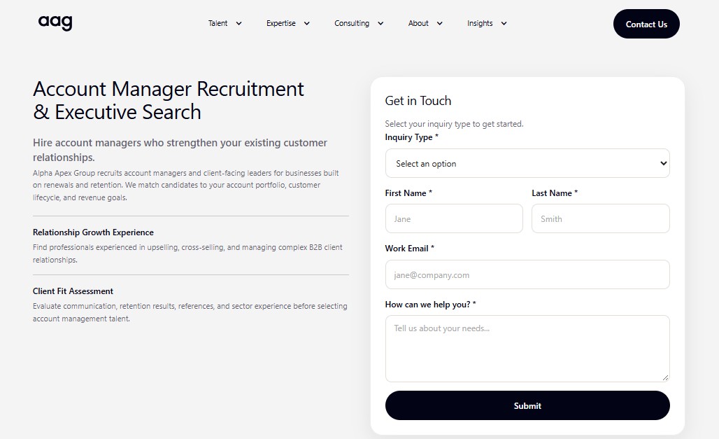 AAG Account Management Manager Recruitment