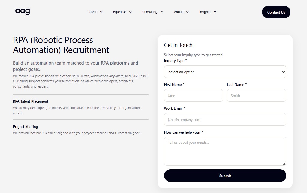 AAG RPA Recruitment