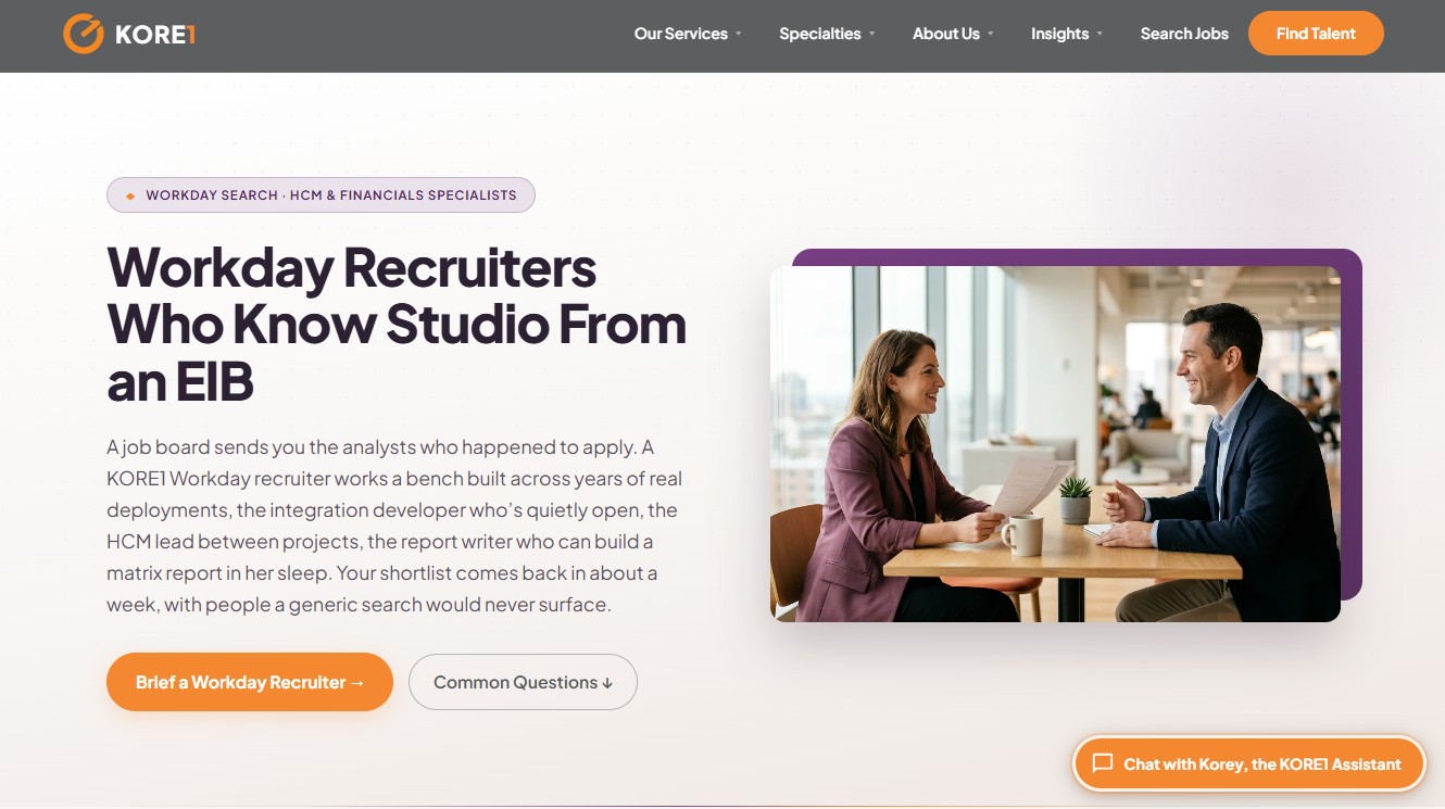 KORE1 website