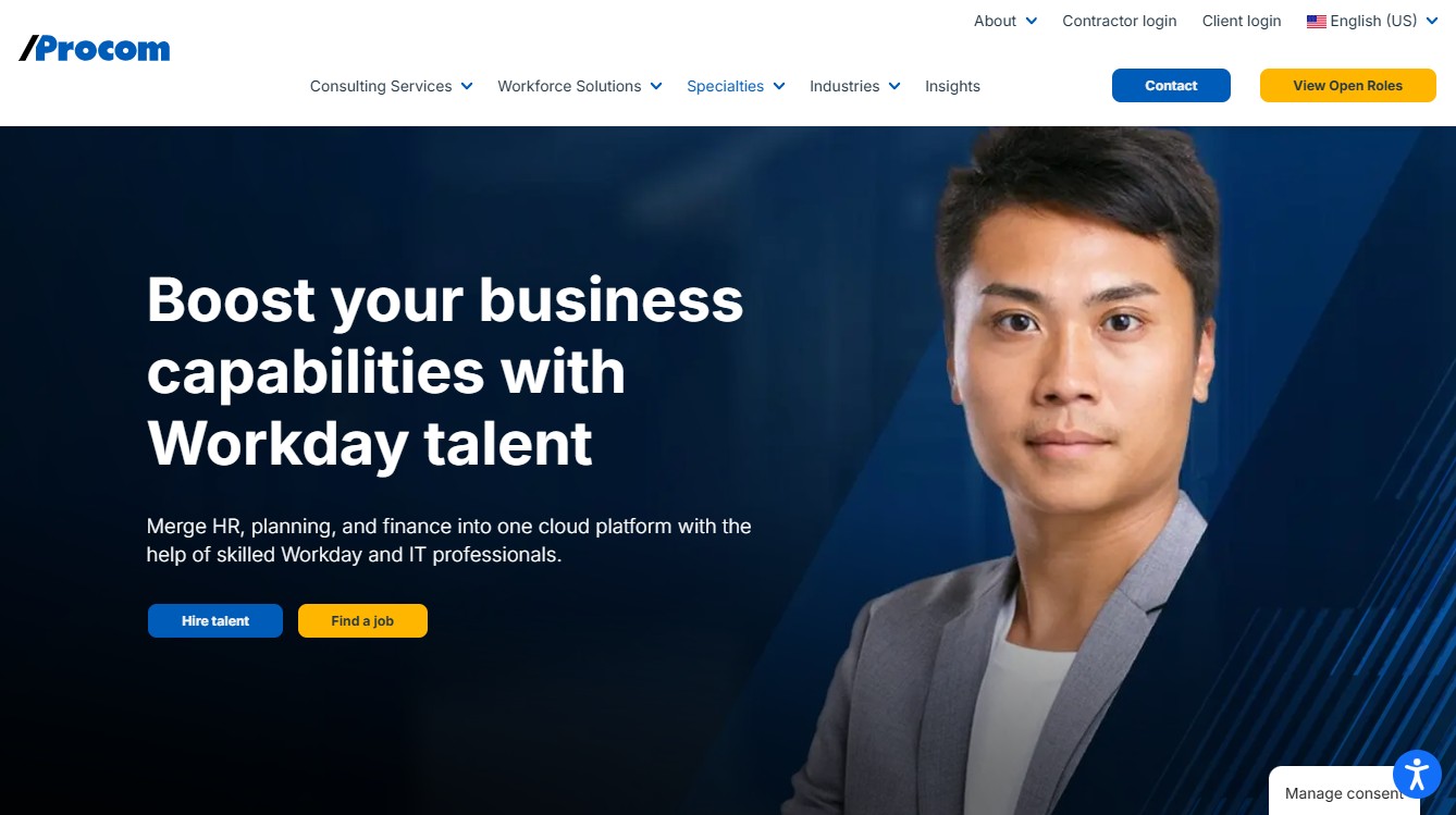 Procom website