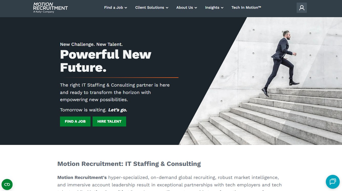 Motion Recruitment website