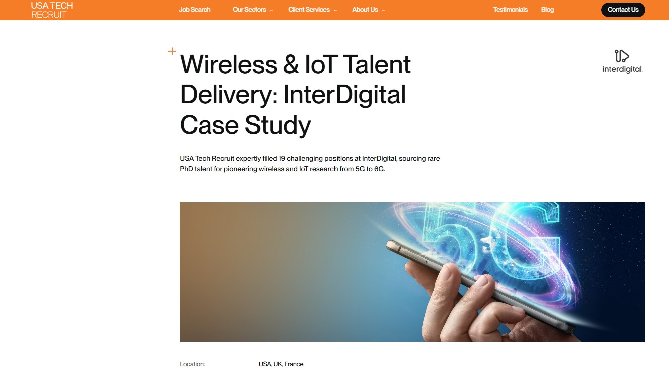 USA Tech Recruit website