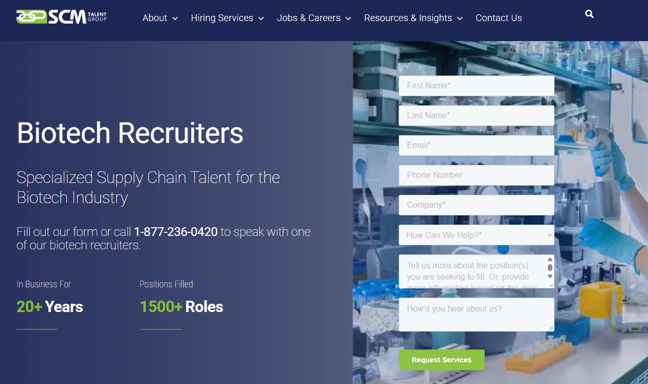 SCM Talent Group website