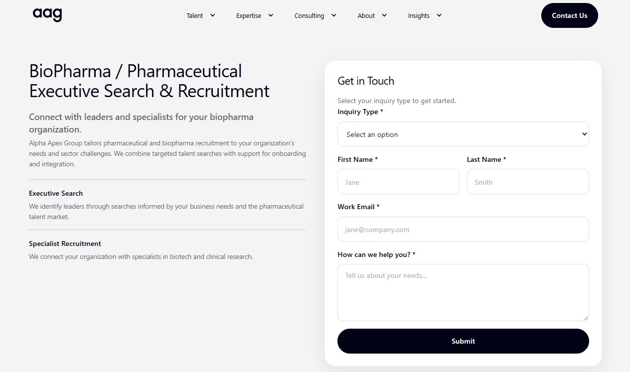 Alpha Apex Group website