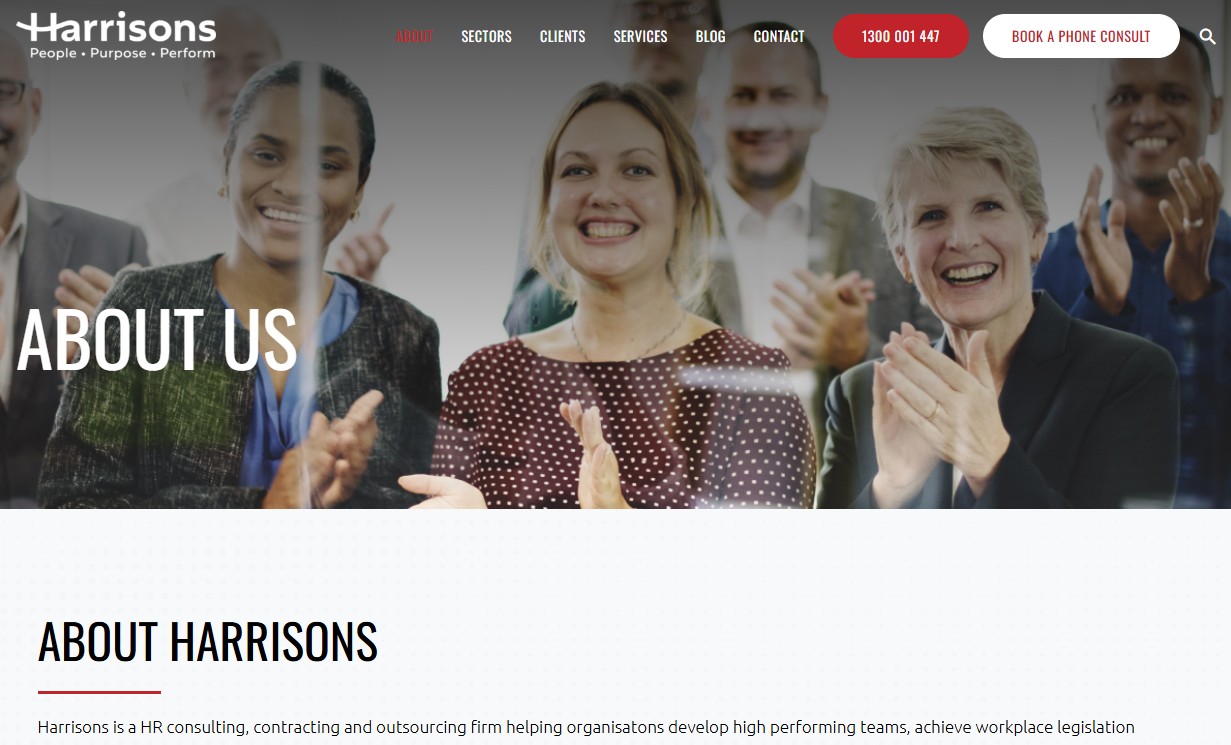 Harrisons website