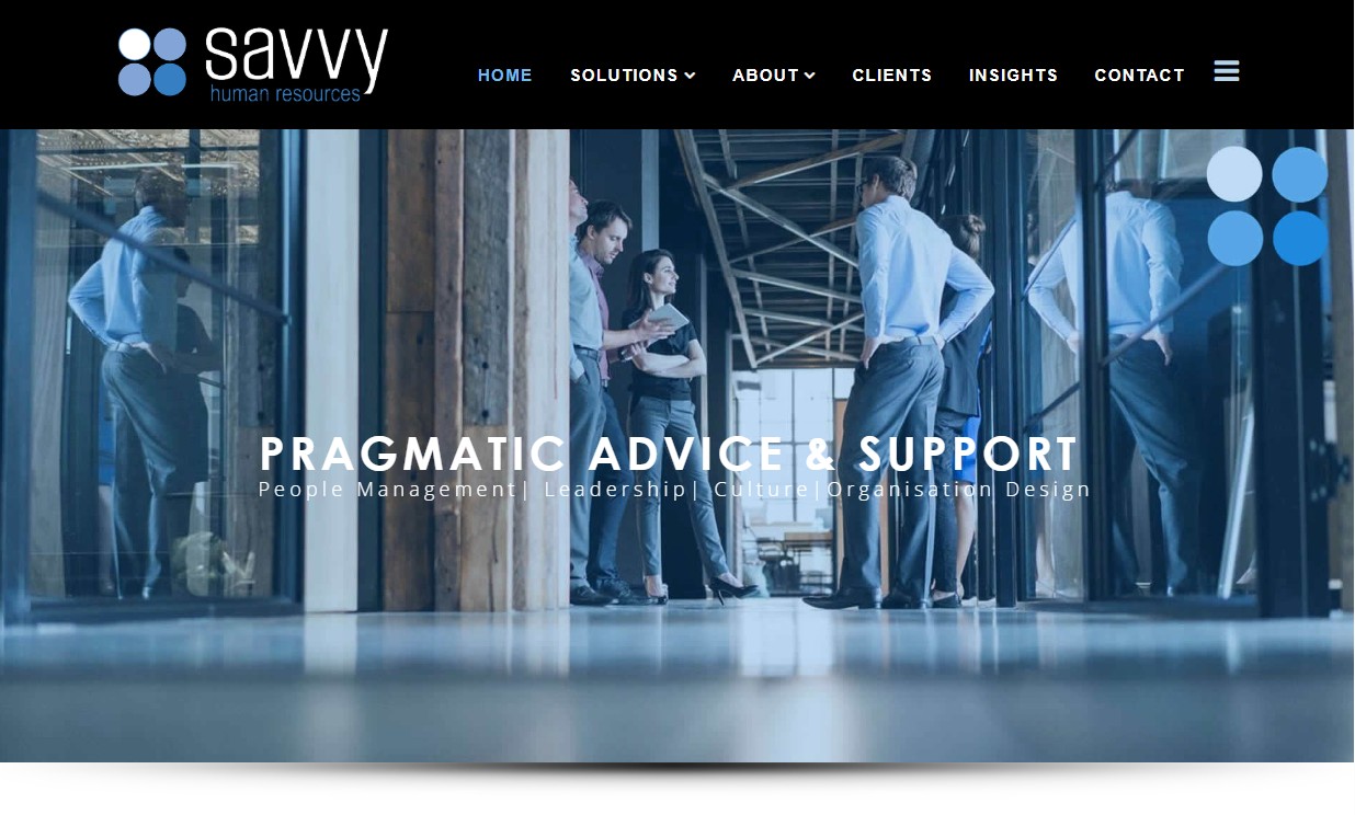 Savvy Human Resources website