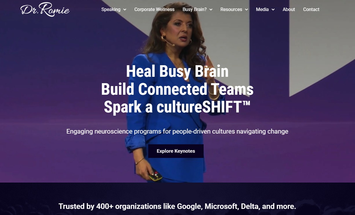 BrainSHIFT Institute - Dr. Romie Mushtaq website