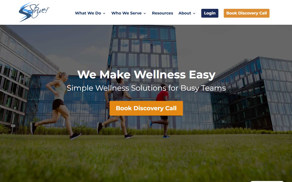 Strive Well-Being website