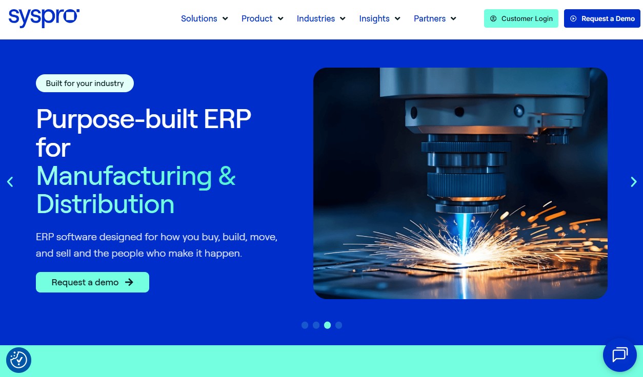 SYSPRO ERP website