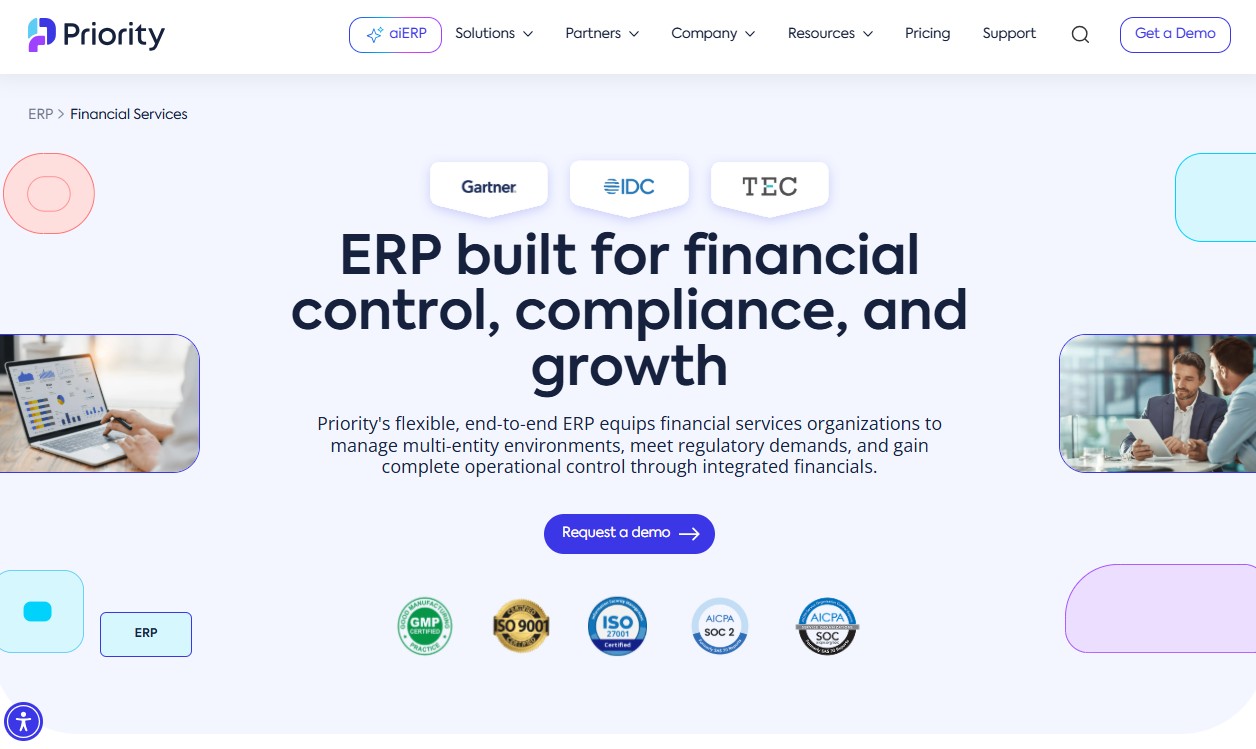 Priority ERP website