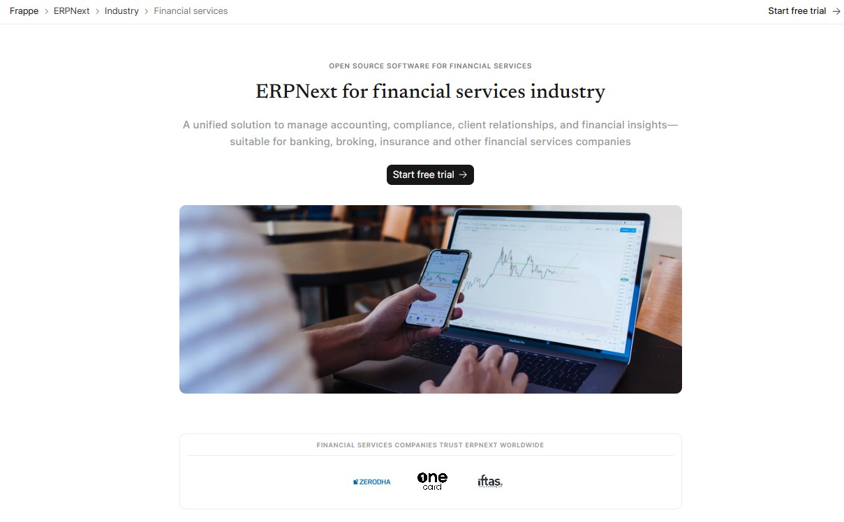 Frappe ERPNext website
