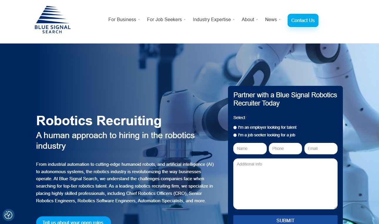 Blue Signal Search website