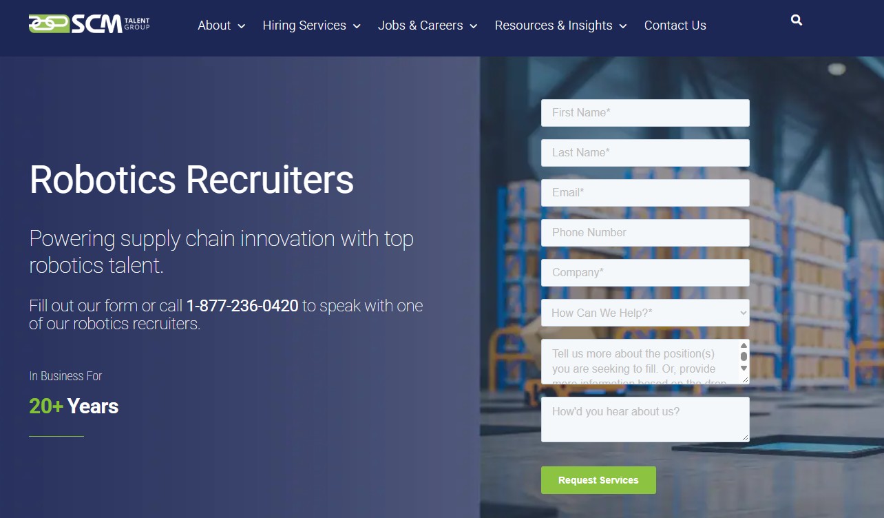 SCM Talent Group website