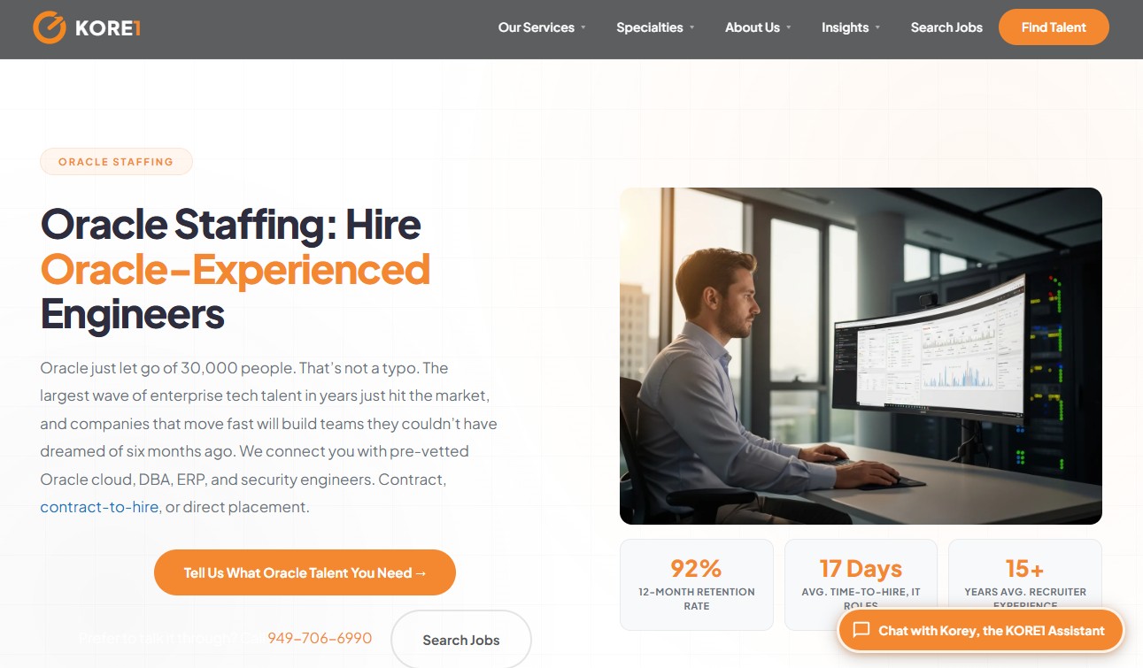 KORE1 website
