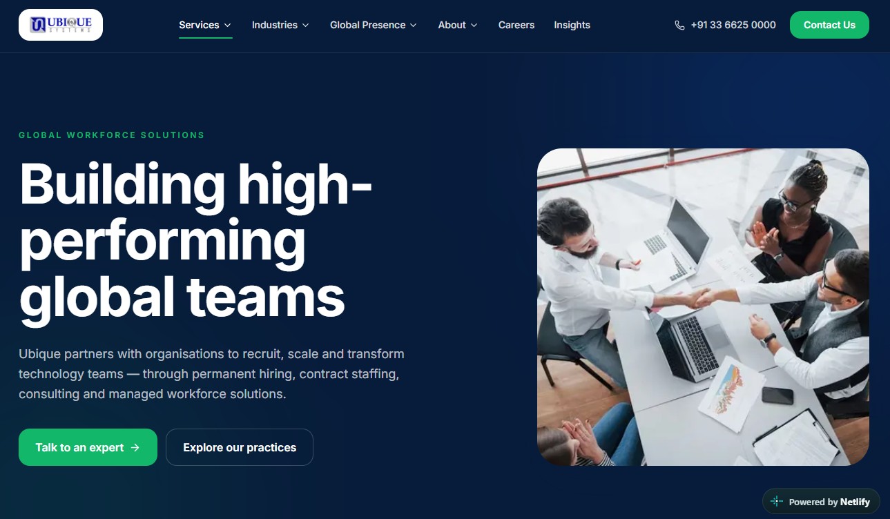 Ubique Systems website