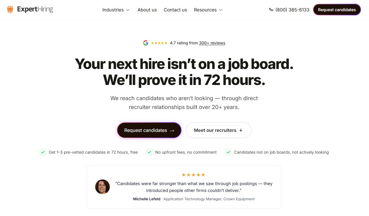 Expert Hiring website