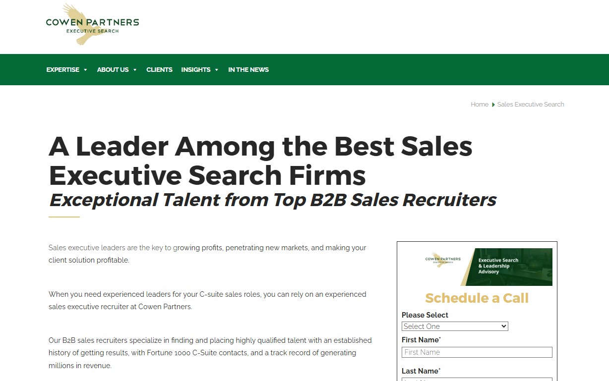 Cowen Partners website