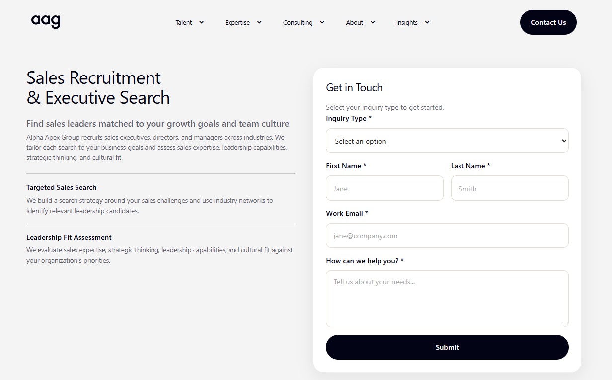 Alpha Apex Group website