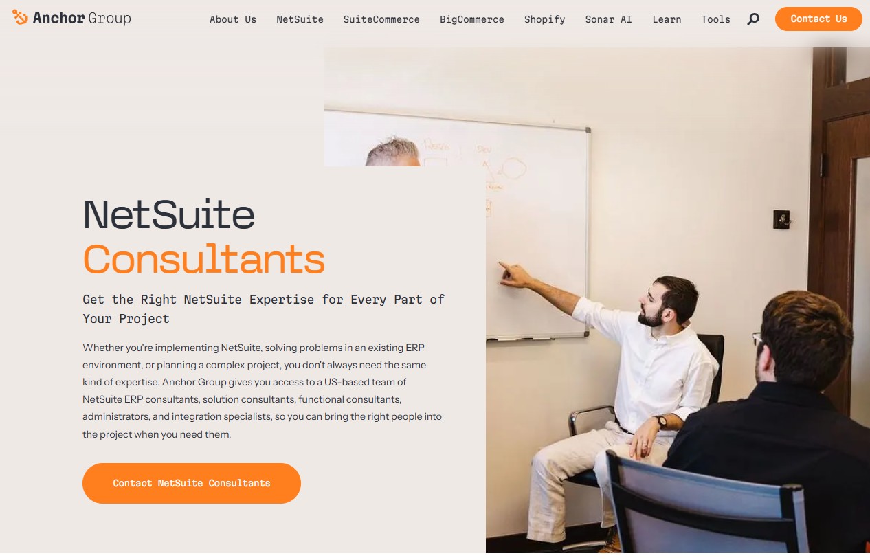Anchor Group website