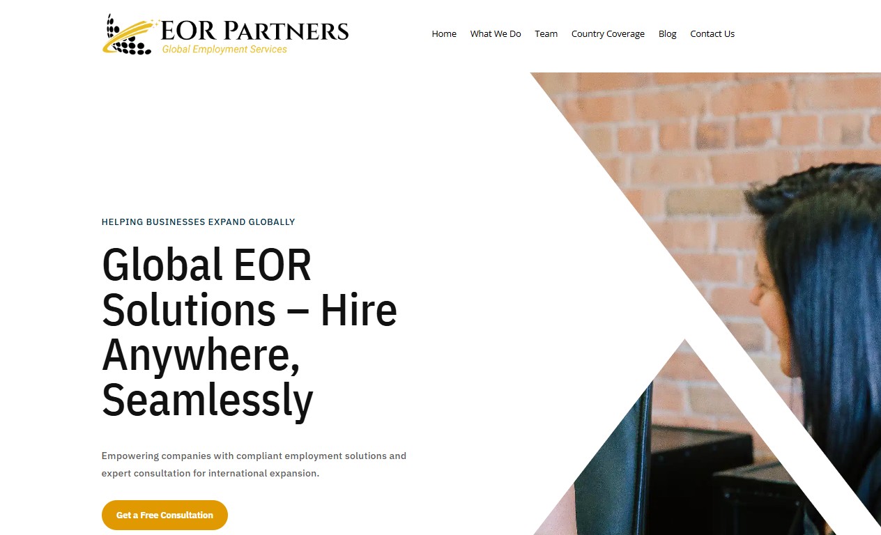 EOR Partners website
