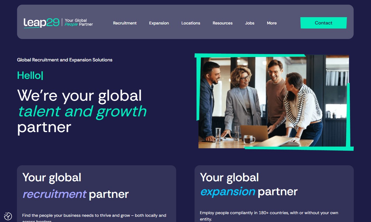 Leap29 website