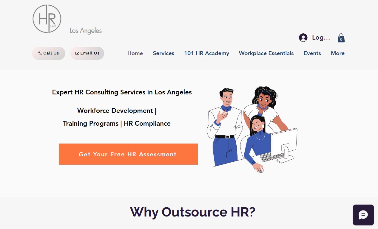 HR Lab Los Angeles website