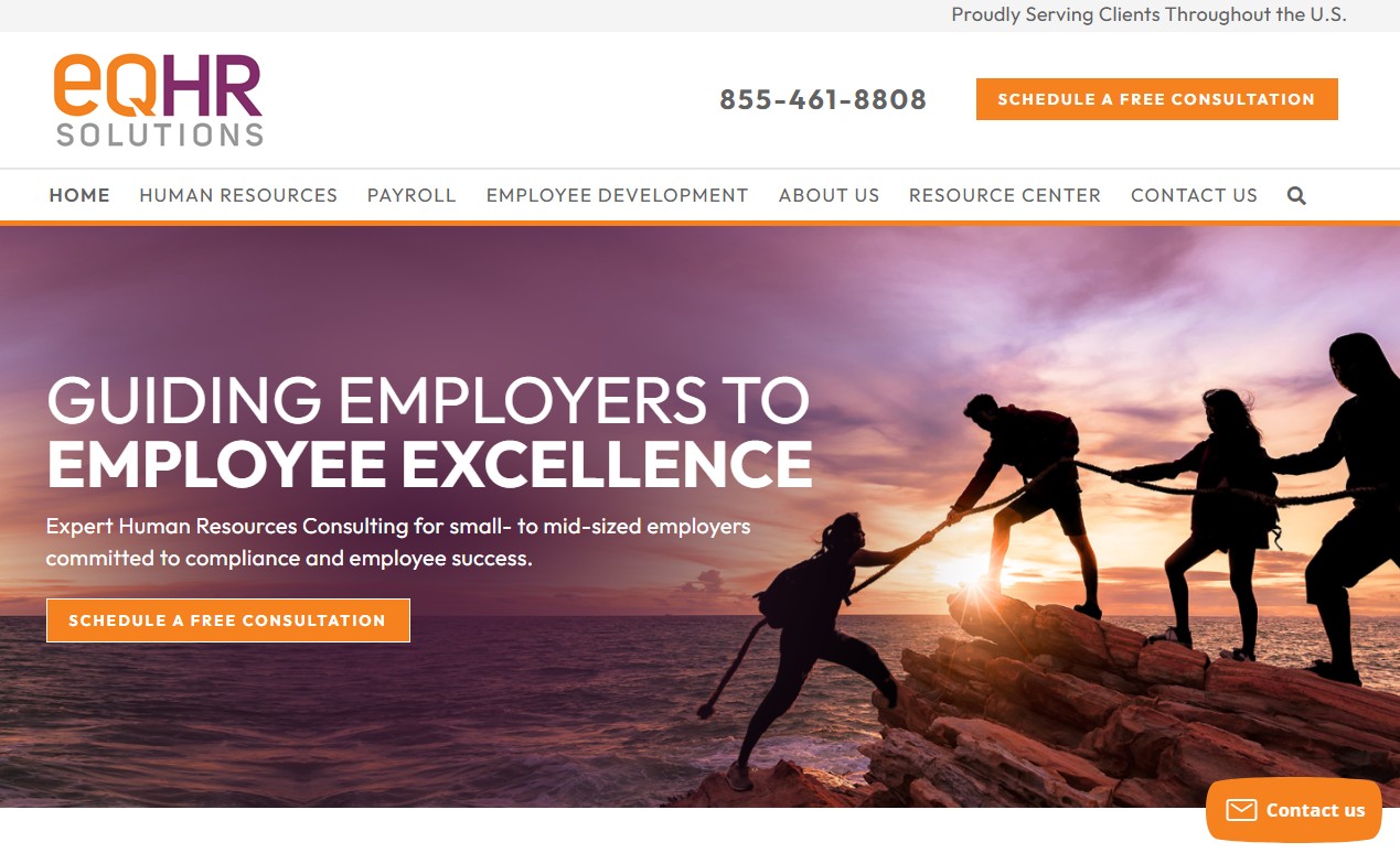 eqHR Solutions website