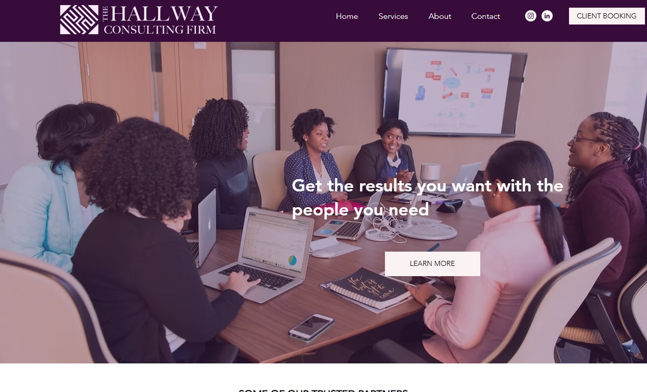 Hall Way Consulting website