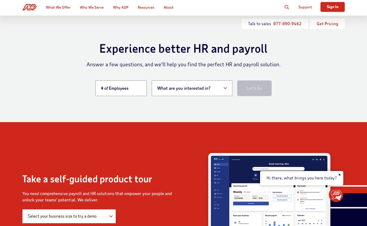 ADP TotalSource website